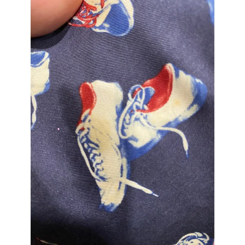 Necktie Gap Mens Navy Blue Fair Vintage Silk Sneaker Print OS